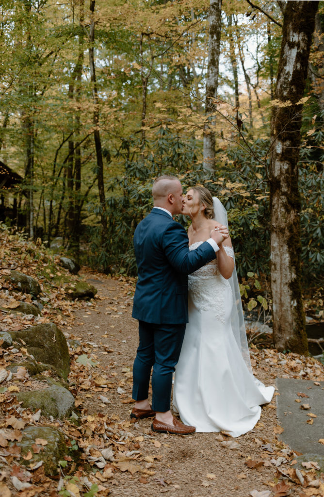 Bride and groom first look portraits.
