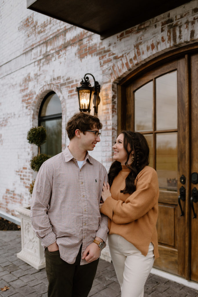Fall engagement session at Blackberry Ridge wedding venue.