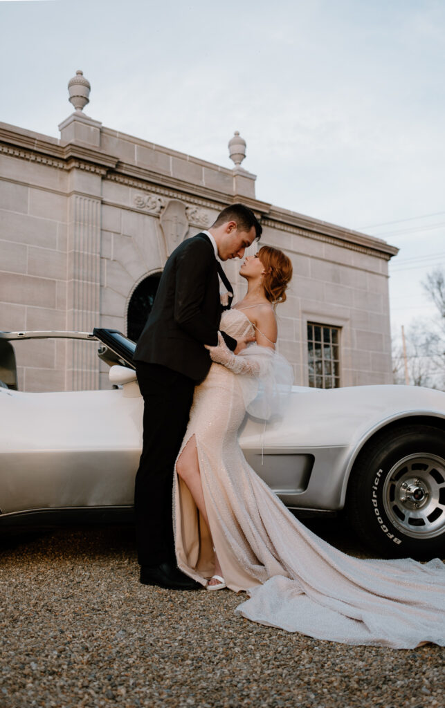 Bride and groom grand exit after micro wedding at Candoro Marble Building. 