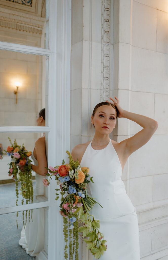 Editorial bridal portraits at Nashville Wedding Venue. 