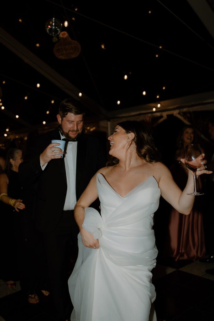 Bride and groom reception party photos.