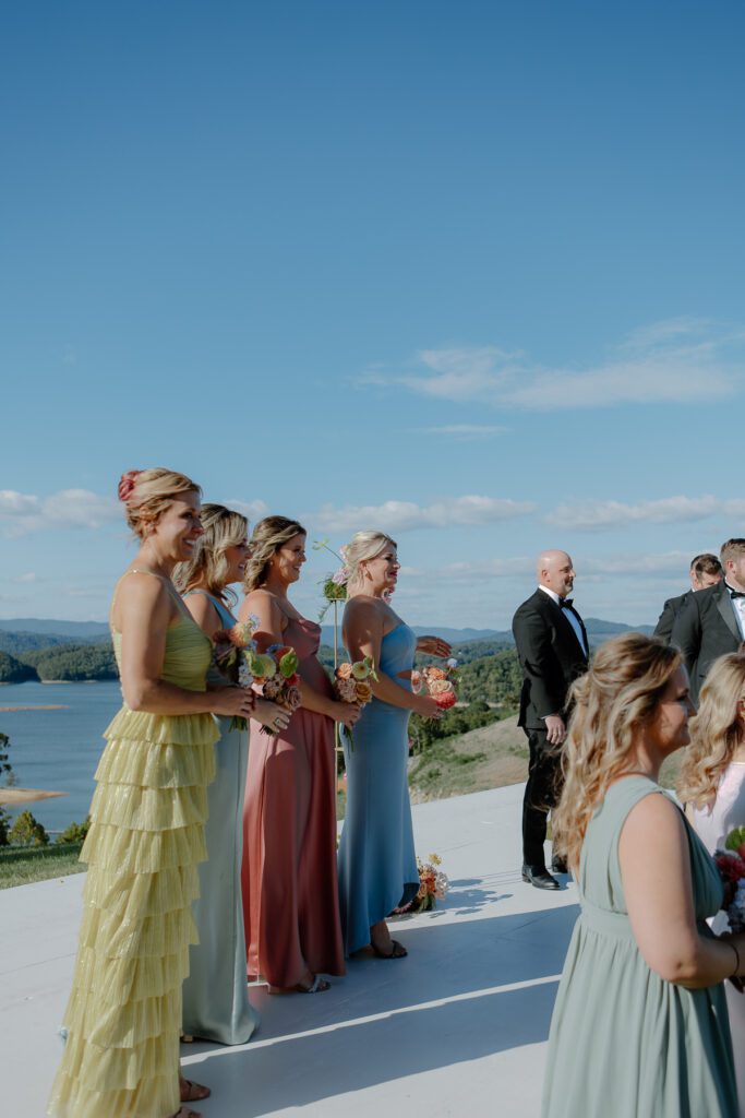 Bridal party color pallet for summer wedding.