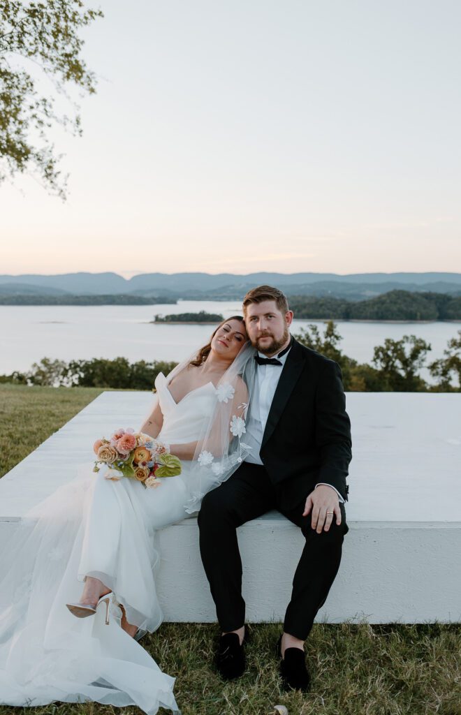 Bride and groom wedding portrait inspiration.