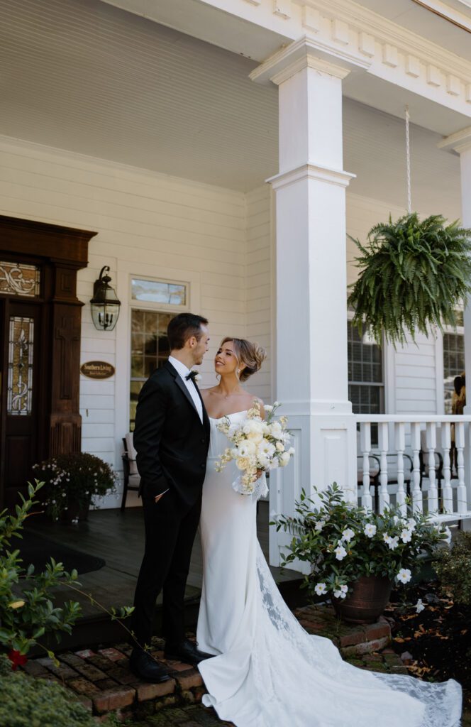 Bride and groom portraits at East Tennessee Wedding Venue, Whitestone Inn.