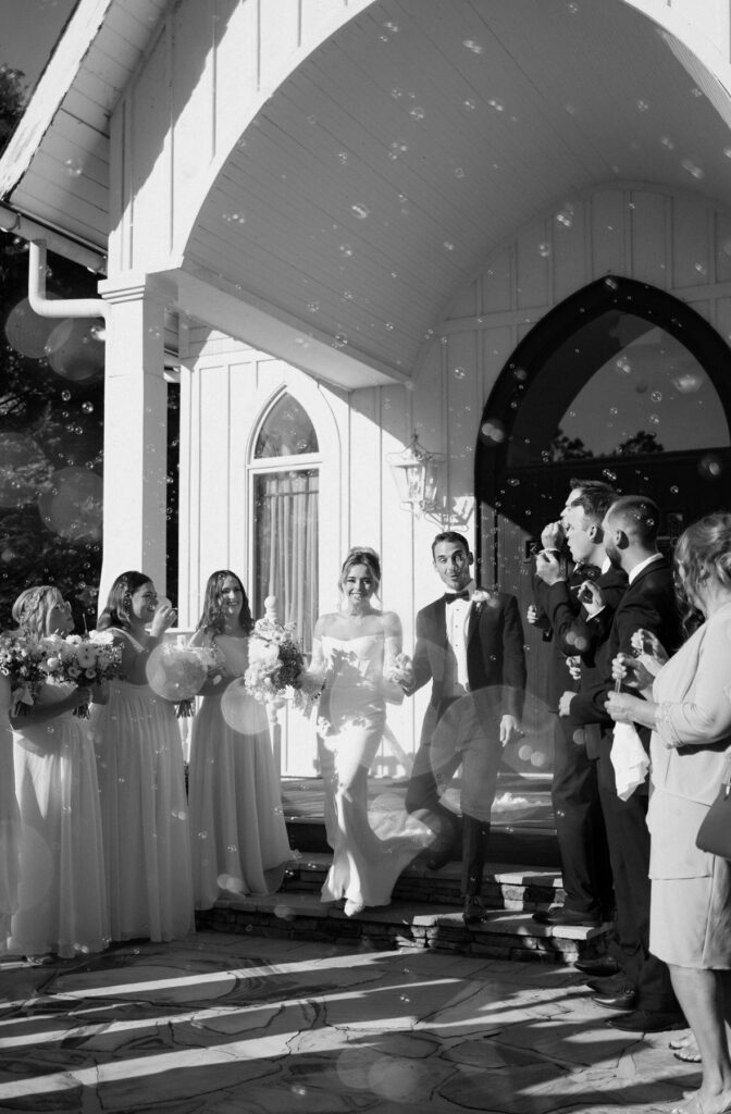 Ceremony exit at East Tennessee Wedding Venue, Whitestone Inn.