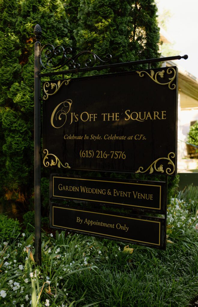 CJ's Off the Square, Nashville outdoor wedding venue.