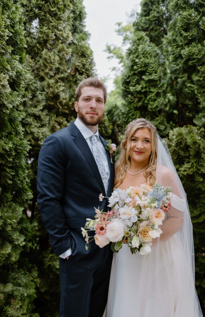 Bride and groom portraits at CJ's Off  the Square, Nashville wedding venue.