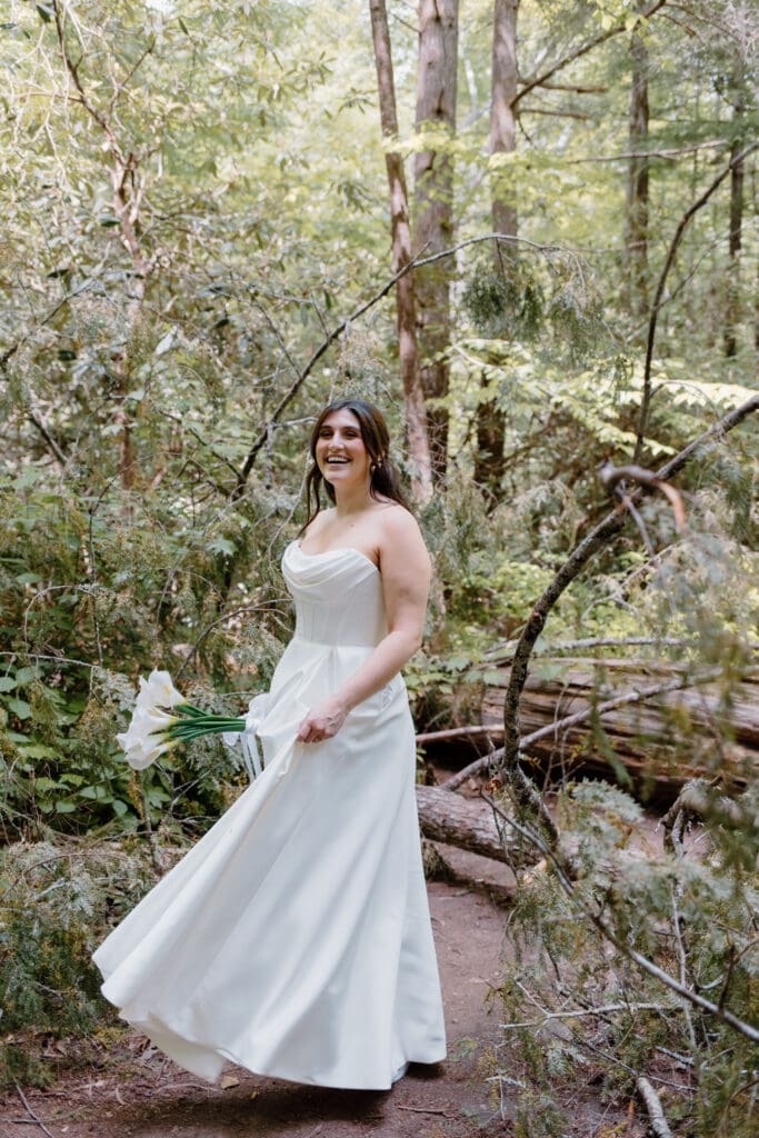 Bridal attire inspiration for a summer elopement in the Smokies.