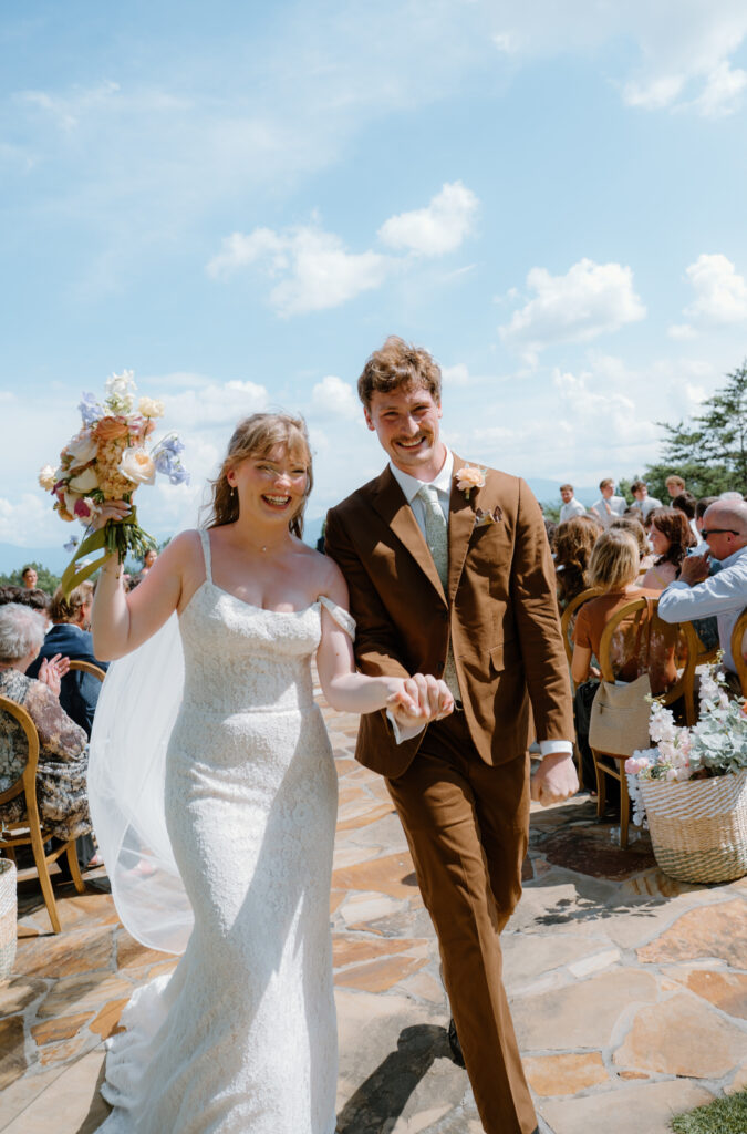 Candid and modern wedding photography of bride and groom at their summer garden wedding in Tennessee.