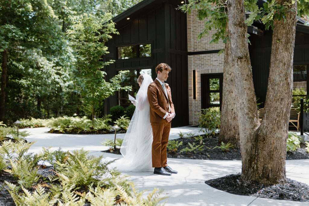 Private vows at Nichols Heir Summer Garden Wedding in Sevierville, TN