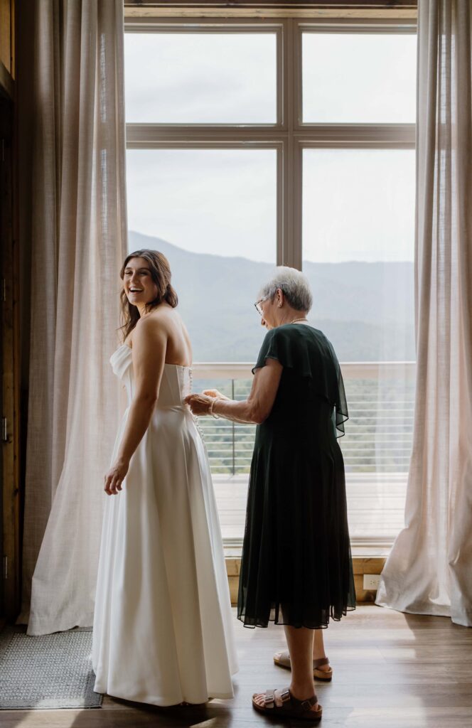 Getting ready detail photos for a summer elopement in the Smokies.
