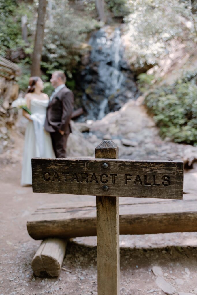 Cataract Falls is a great location for a summer elopement in the Smokies.