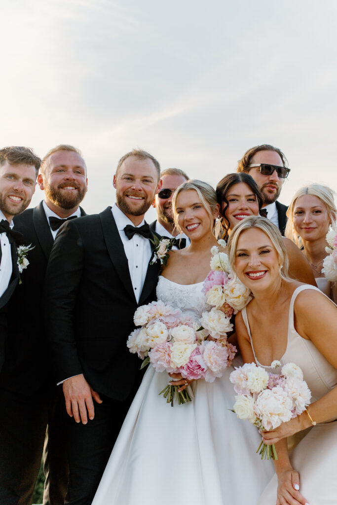 Candid bridal party photos at Tennessee wedding venue, The Loyston.
