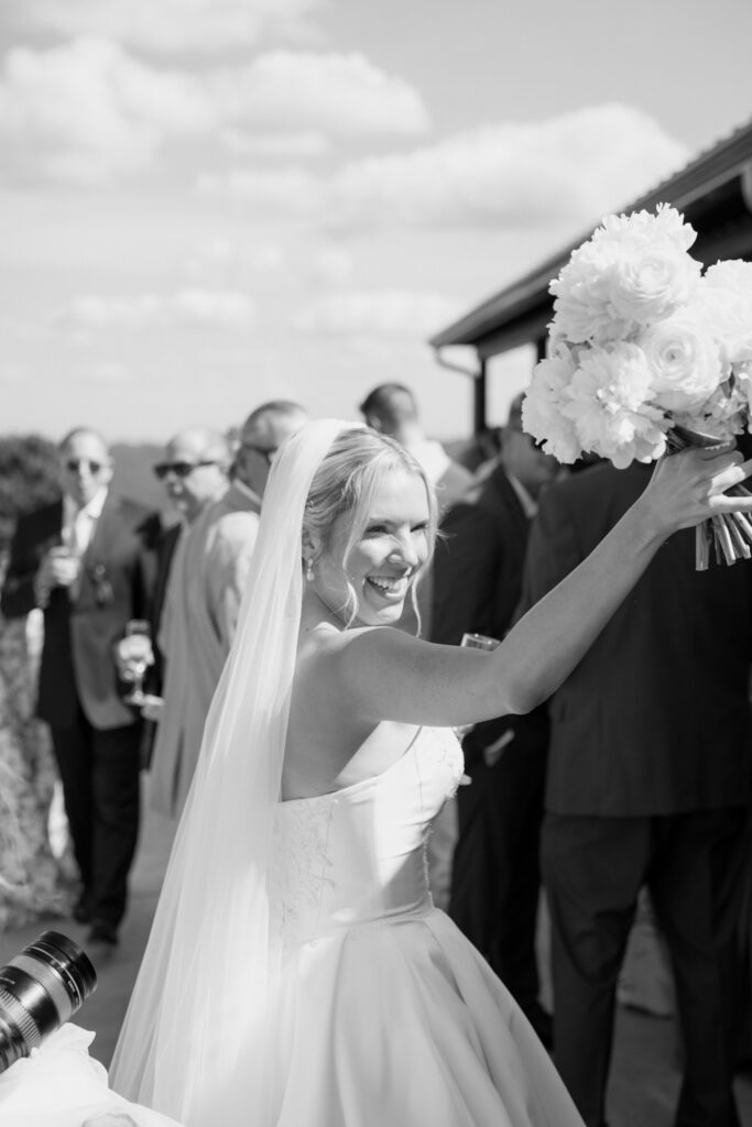 Candid moment of the bride at The Loyston Wedding Venue.