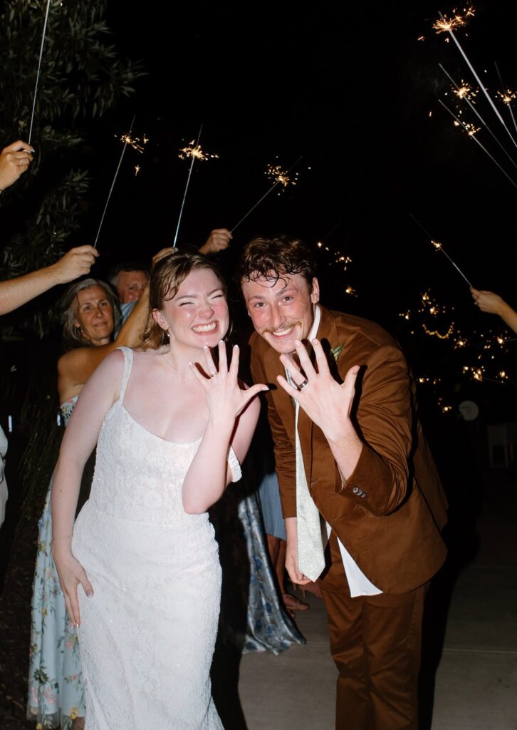 Sparkler send off at Nichols Heir wedding venue in Tennessee.