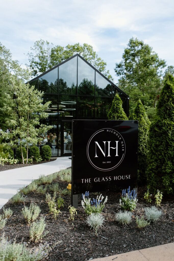 Nichols Heir wedding venue in Tennessee, The Glass House.