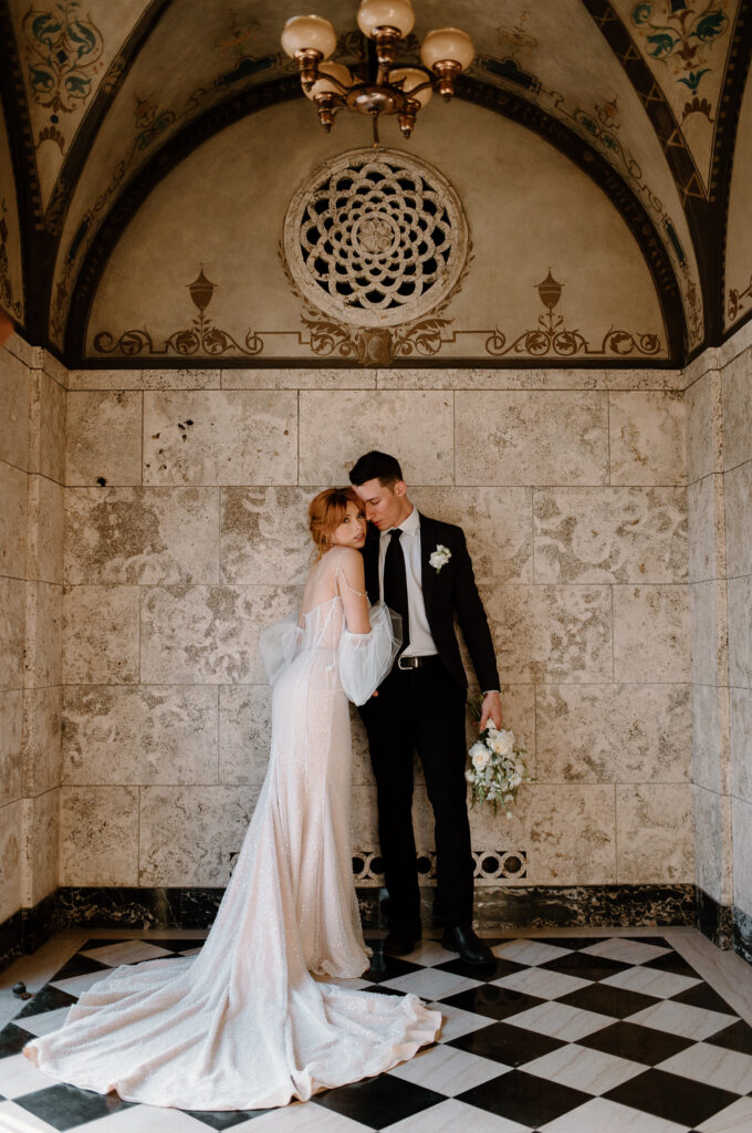 Editorial Italian-inspired elopement at Candoro Marble Building in Knoxville, Tennessee. 