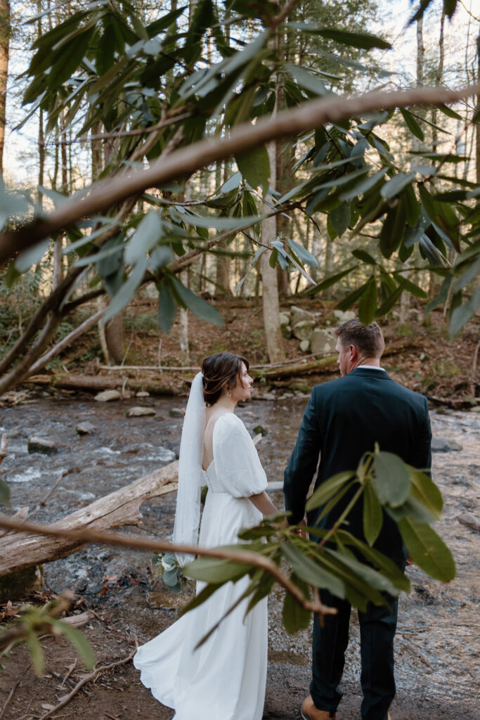 Intimate forest elopement at Cataract Falls.
