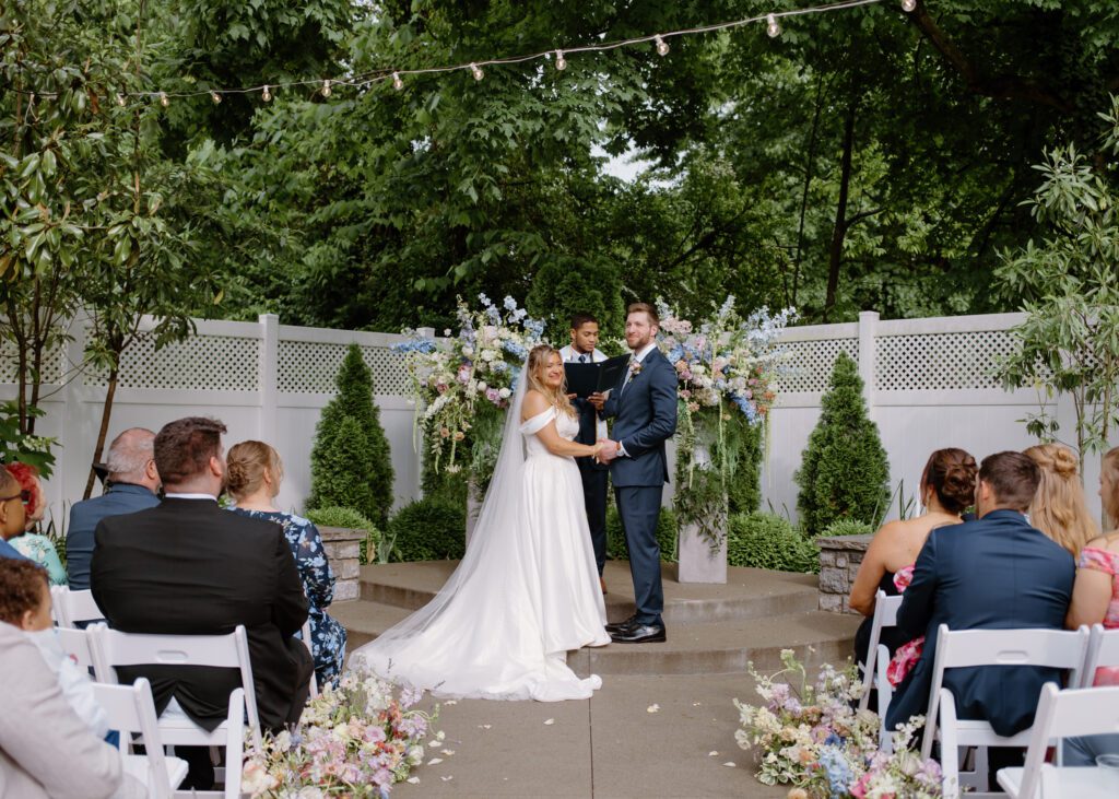 Wedding ceremony at Nashville's wedding venue, CJ's Off the Square.